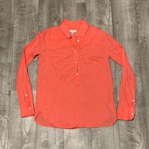CORAL J.CREW BUTTON DOWN BLOUSE